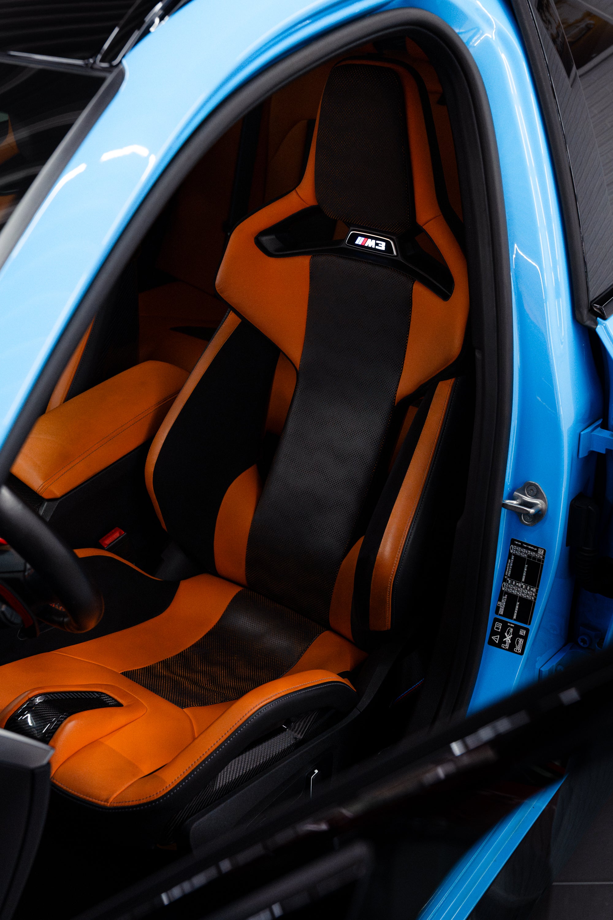 SMN Blue/Orange Keyring compatible with BMW M3 G81 with 700HP