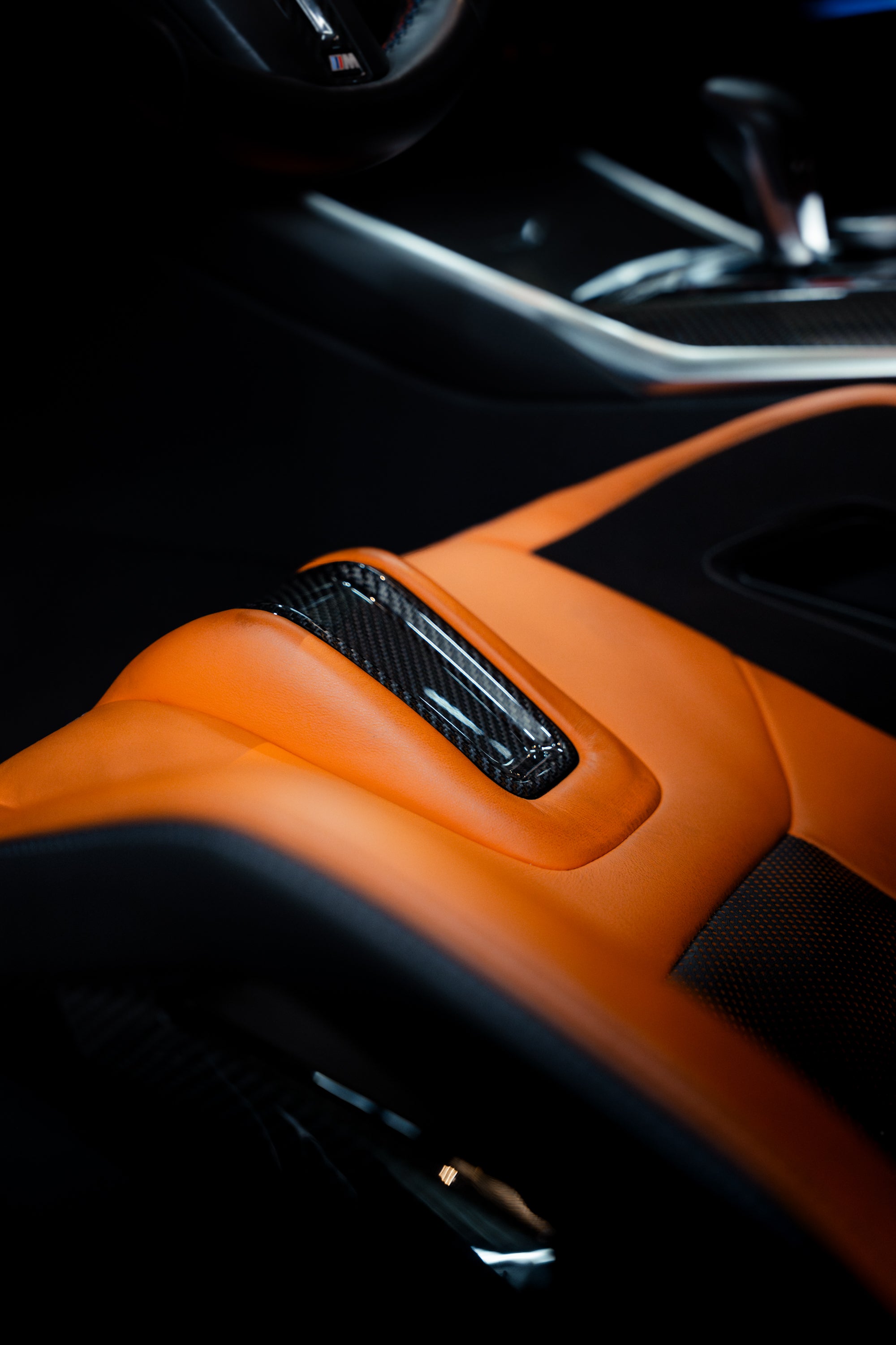 SMN Blue/Orange Keyring compatible with BMW M3 G81 with 700HP