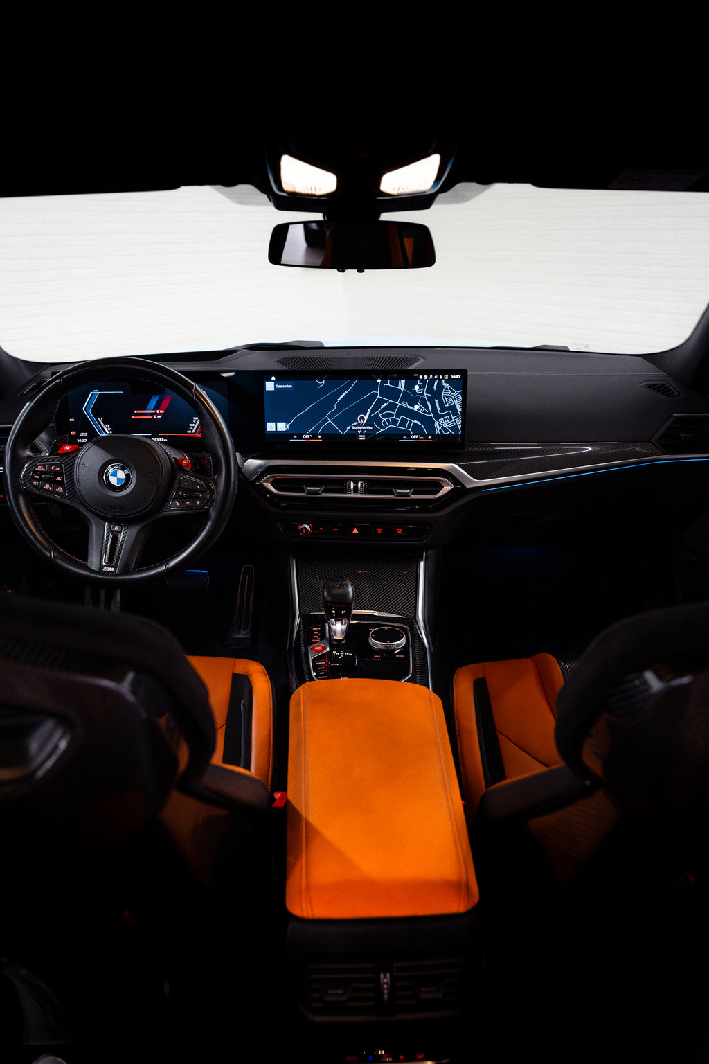 SMN Blue/Orange Keyring compatible with BMW M3 G81 with 700HP